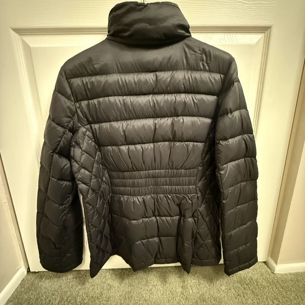 Michael Kors Black Quilted Puffer Jacket High Collar - Picture 2 of 3